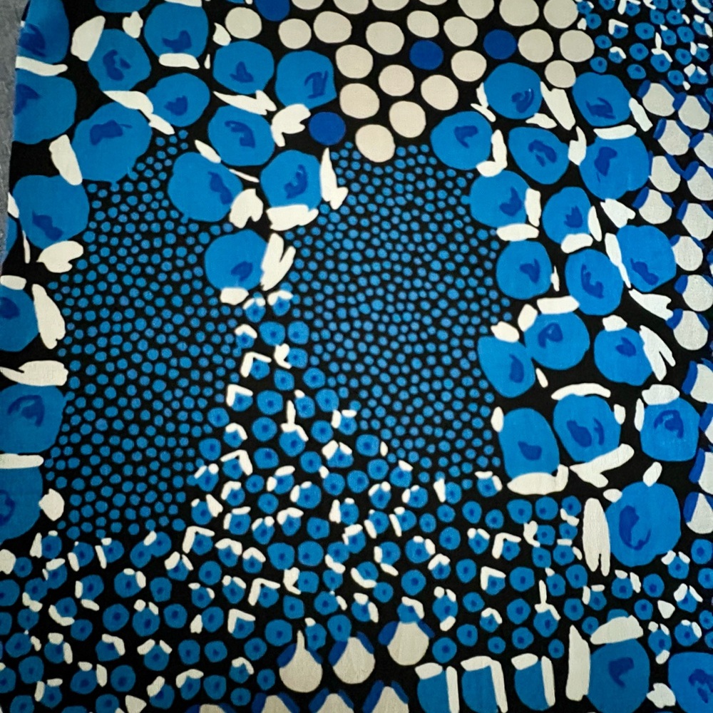 CHICO’S Blue, Black & White Geometric Tunic Dress Size 1  US M  NWOT P2P: 18” - Picture 6 of 14